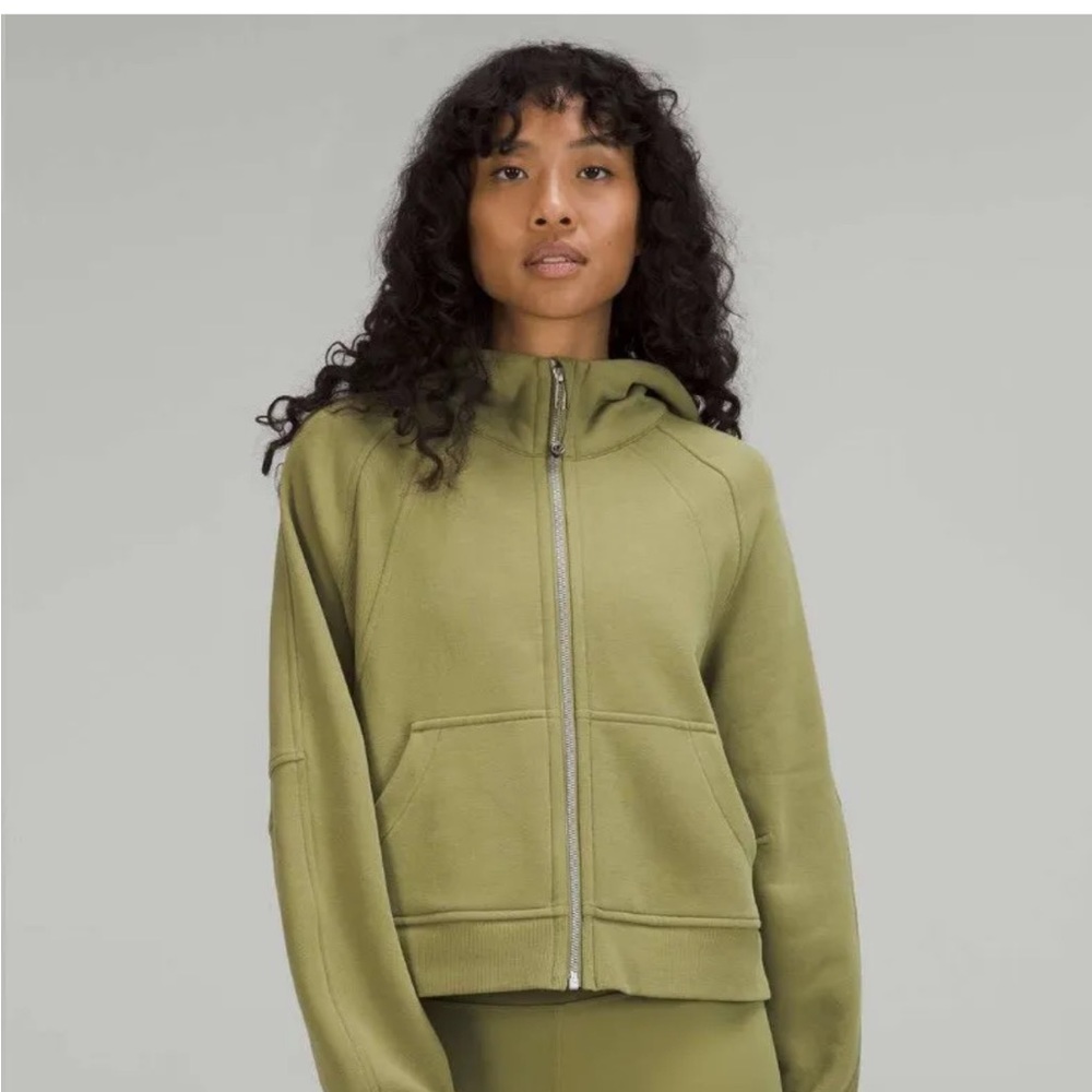Lululemon Women's Scuba Oversized Full Zip Hoodie Bronze Green XS / S